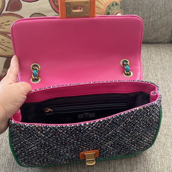 Karl Lagerfeld Agyness Boucle Shoulder Bag Medium New With Tags - Picture 6 of 10